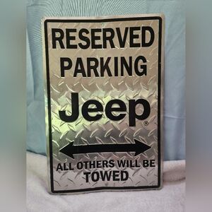 Jeep Parking Only Sign Metal Tin Wall Poster